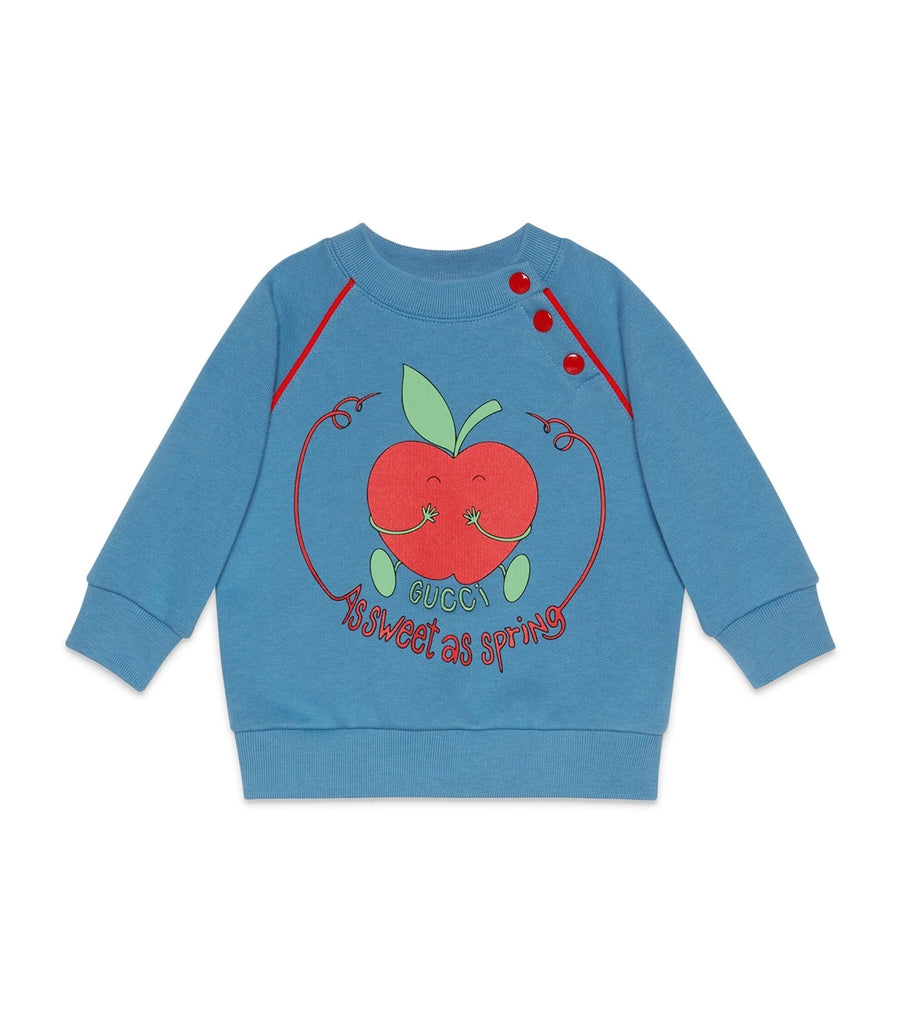 Cotton Apple Print Sweatshirt (6-24 Months)