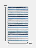 Cotton Blend Striped Quick Dry Bath Mat