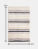 Cotton Blend Striped Quick Dry Bath Mat