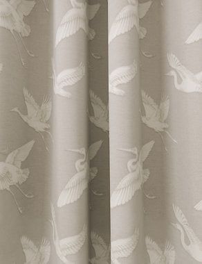 Cotton Rich Crane Eyelet Blackout Curtains - Grey Mix, W117Cm Drop 137Cm Default Title