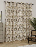 Cotton Rich Leopard Eyelet Blackout Curtains - Olive Mix, W117Cm Drop 137Cm