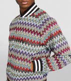 Cotton Zigzag Bomber Jacket