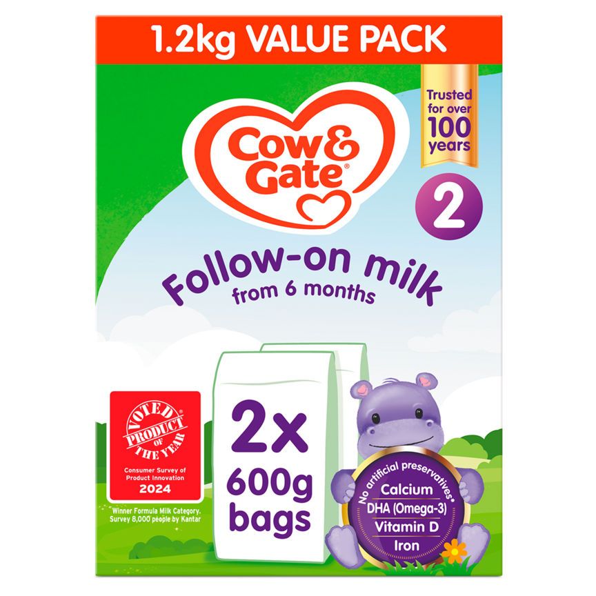 Cow &amp;amp; Gate 2 Follow On Baby Milk Formula Big Pack 6+ Months