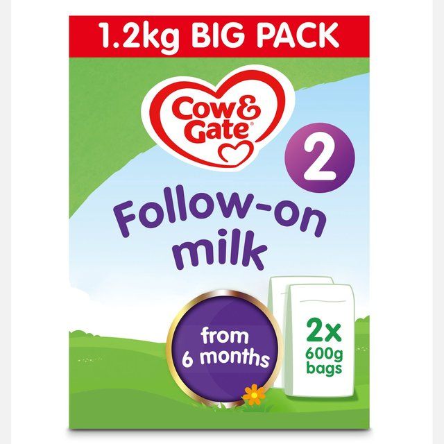 Cow &amp;amp; Gate 2 Follow On Baby Milk Formula Powder 6-12 Months Big Pack    2 x 600g