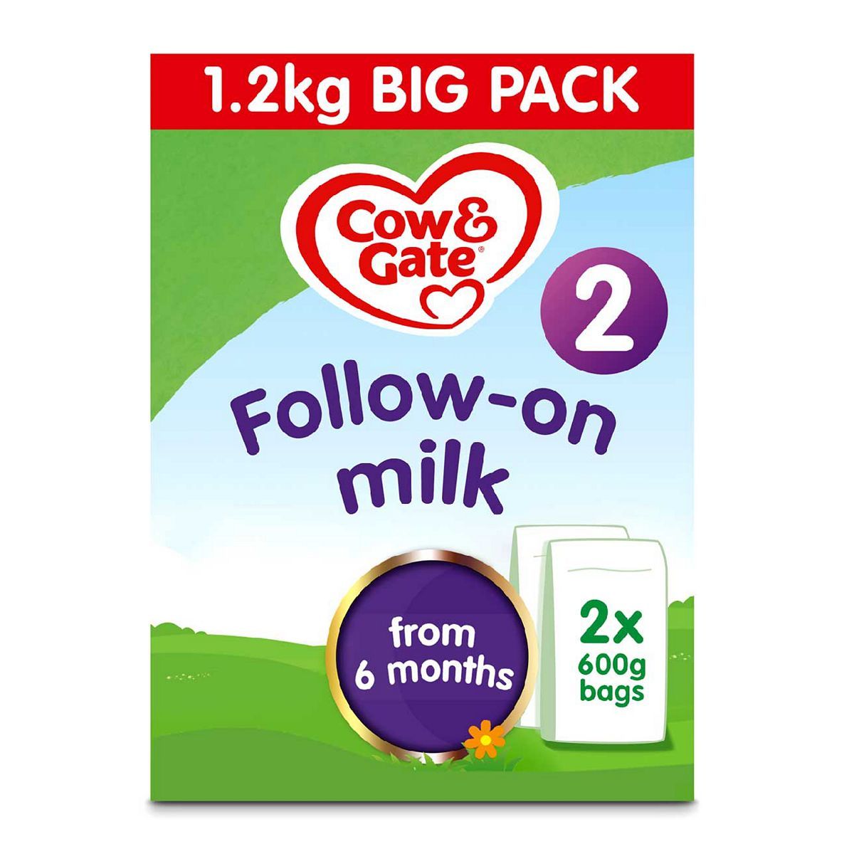 Cow &amp;amp; Gate 2 Follow-On Milk Big Pack 2 x 600g