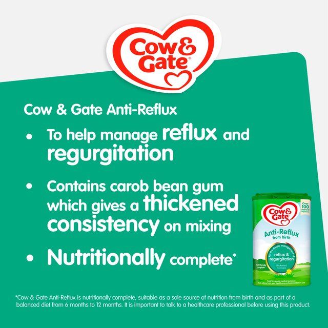 Cow &amp;amp; Gate Anti-Reflux Baby Milk Formula Powder from Birth to 12 Months    800g