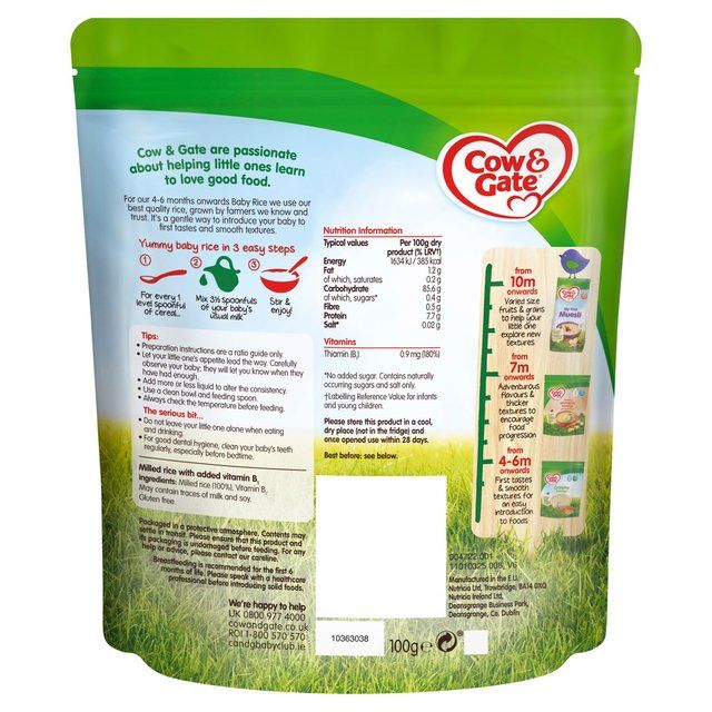 Cow &amp;amp; Gate Baby Rice 4-6 mths+   100g