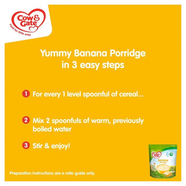 Cow & Gate Banana Porridge 4-6 mths+   125g