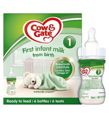 Cow & Gate First Infant Milk Starter Pack from Birth 6 x 70ml