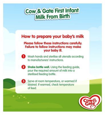 Cow &amp;amp; Gate First Infant Milk Starter Pack from Birth 6 x 70ml