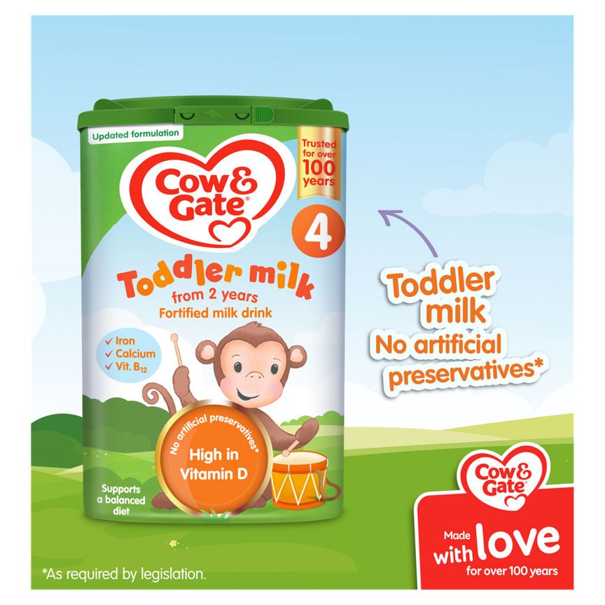 Cow &amp;amp; Gate Toddler Milk 4 Fortified Milk Drink from 2 Years