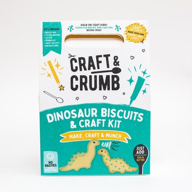 Craft &amp;amp; Crumb Dinosaur Biscuits &amp;amp; Craft Kit   200g