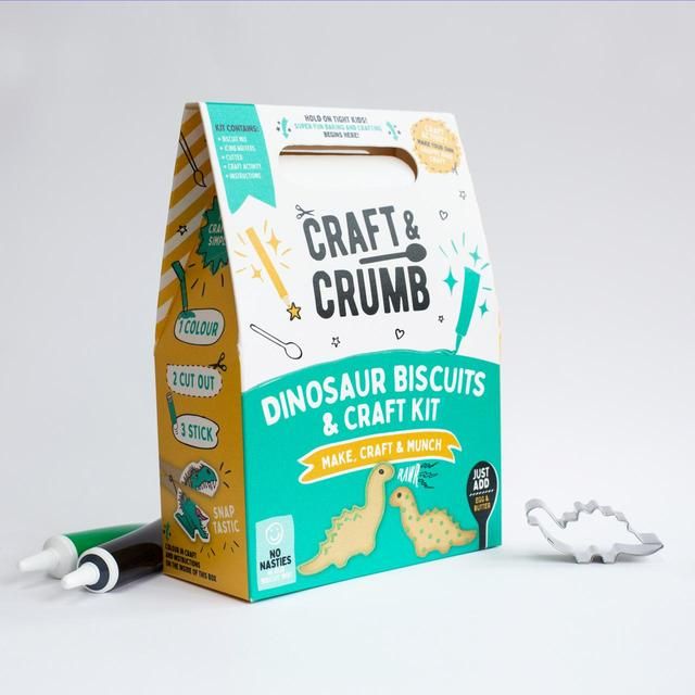 Craft &amp;amp; Crumb Dinosaur Biscuits &amp;amp; Craft Kit   200g