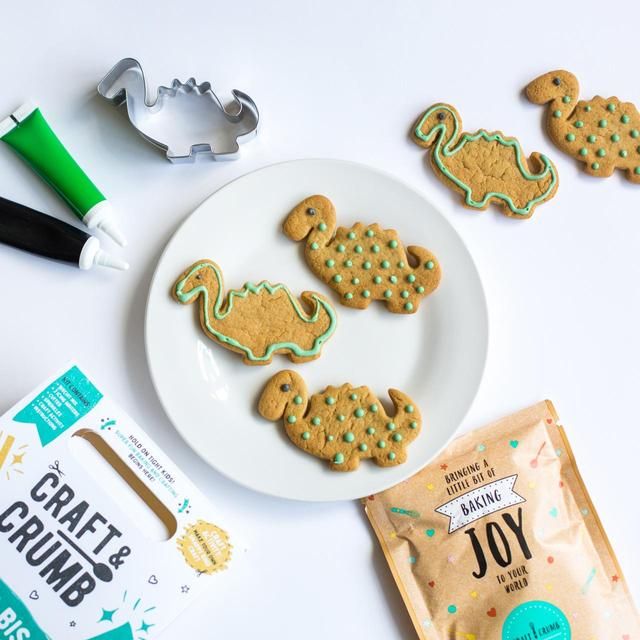 Craft &amp;amp; Crumb Dinosaur Biscuits &amp;amp; Craft Kit   200g