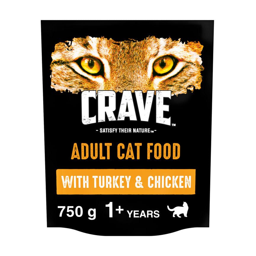 Crave Natural Grain Free Adult Complete Dry Cat Food Turkey &amp;amp; Chicken