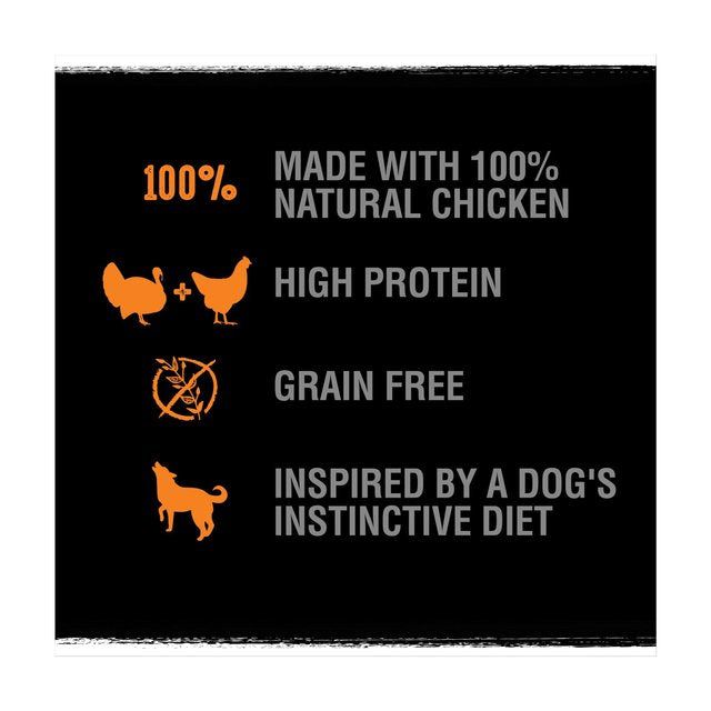 Crave Natural Grain Free Adult Complete Dry Dog Food Turkey &amp;amp; Chicken    2.8kg