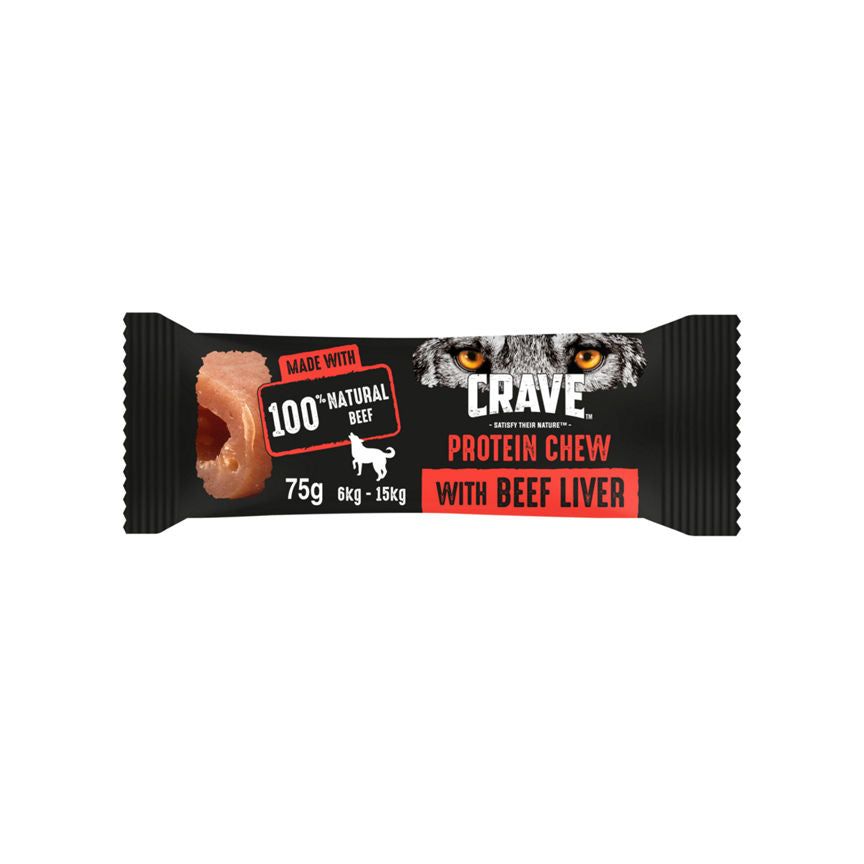 Crave Natural Protein Chew Adult Small/Medium Dog Treat Beef & Liver