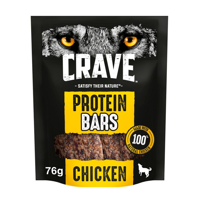 Crave Protein Bar Adult Dog Treat with Chicken