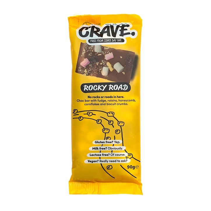 CRAVE Rocky Road Chocolate Bar 90g