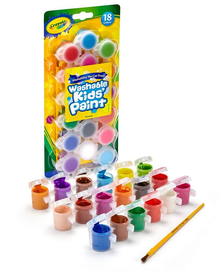 Crayola Washable Kids' Paint 18 Assorted Colours