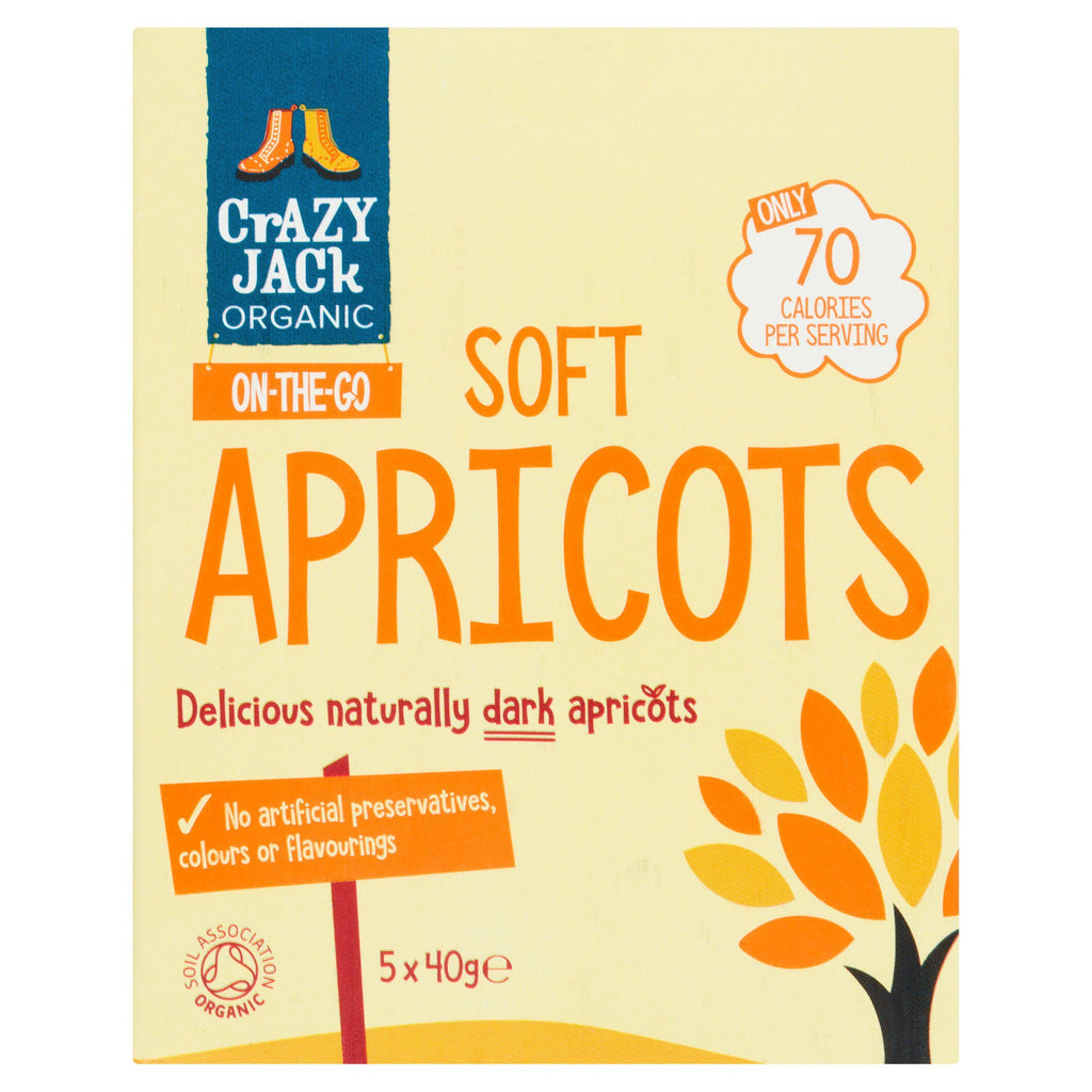 Crazy Jack Organic Soft Apricots 5 x 40g