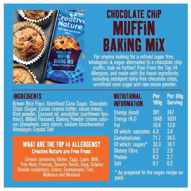 Creative Nature Chocolate Chip Muffin Baking Mix