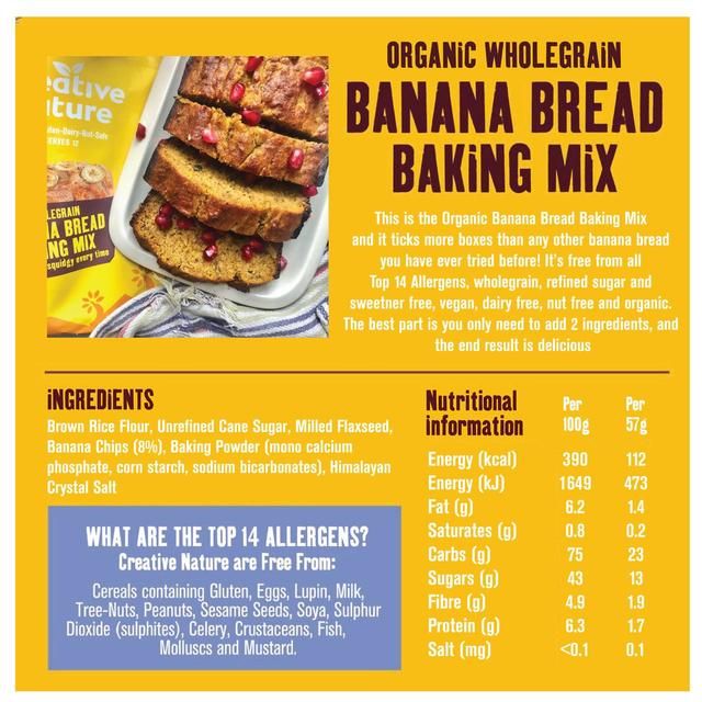 Creative Nature Wholegrain Banana Bread Mix