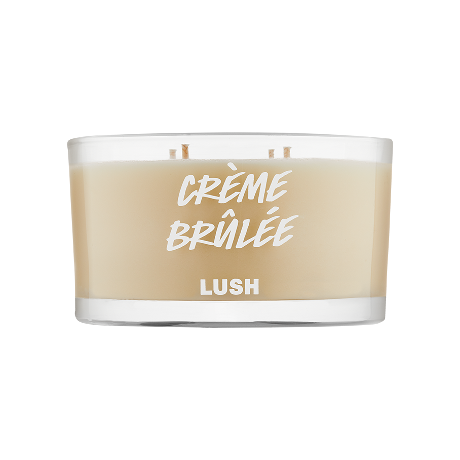 Lush Crème Brûlée 4-wick scented candle (British brand)