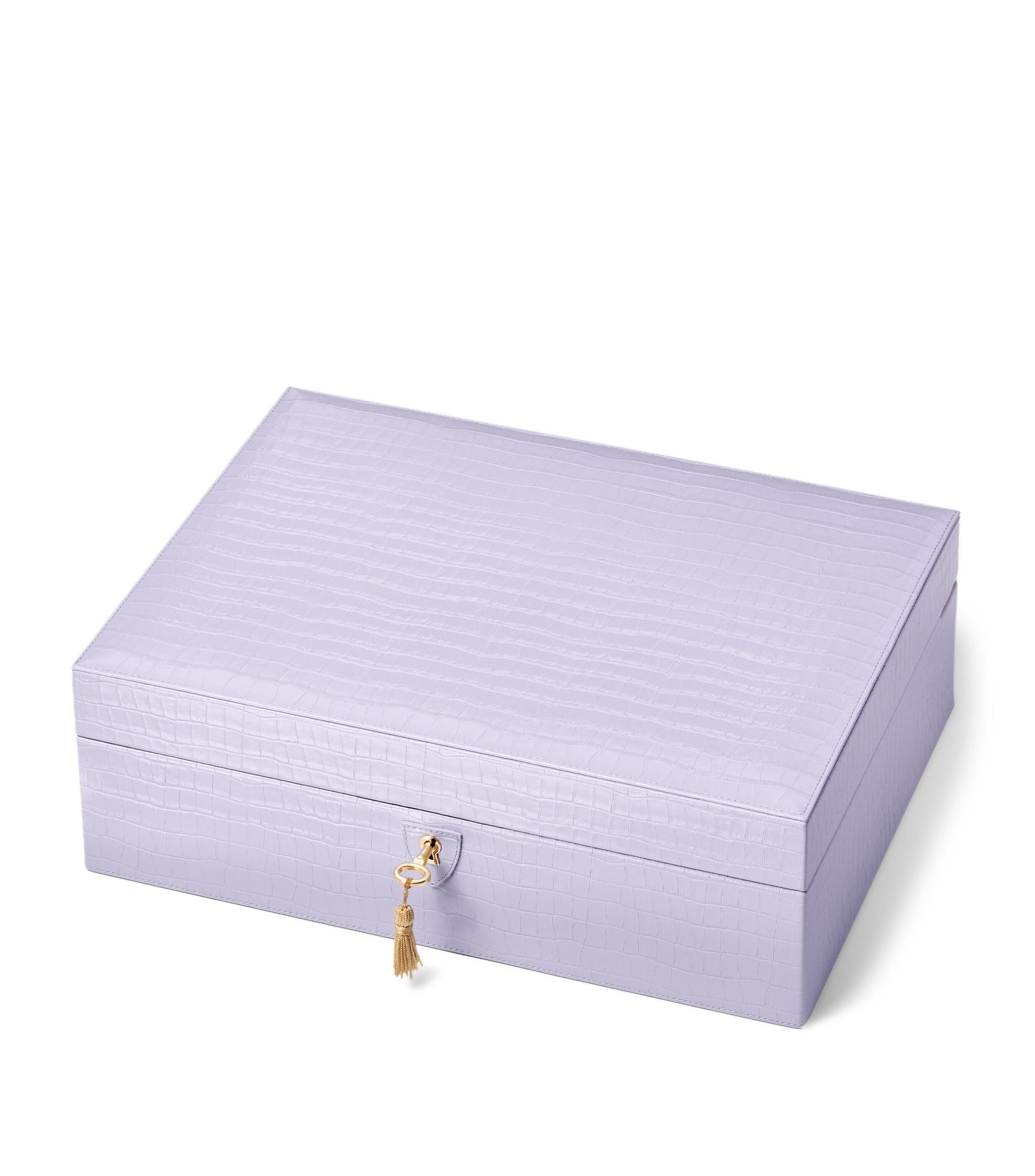 Croc-Embossed Grand Luxe Jewellery Box