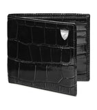 Croc-Embossed Leather Bifold Wallet