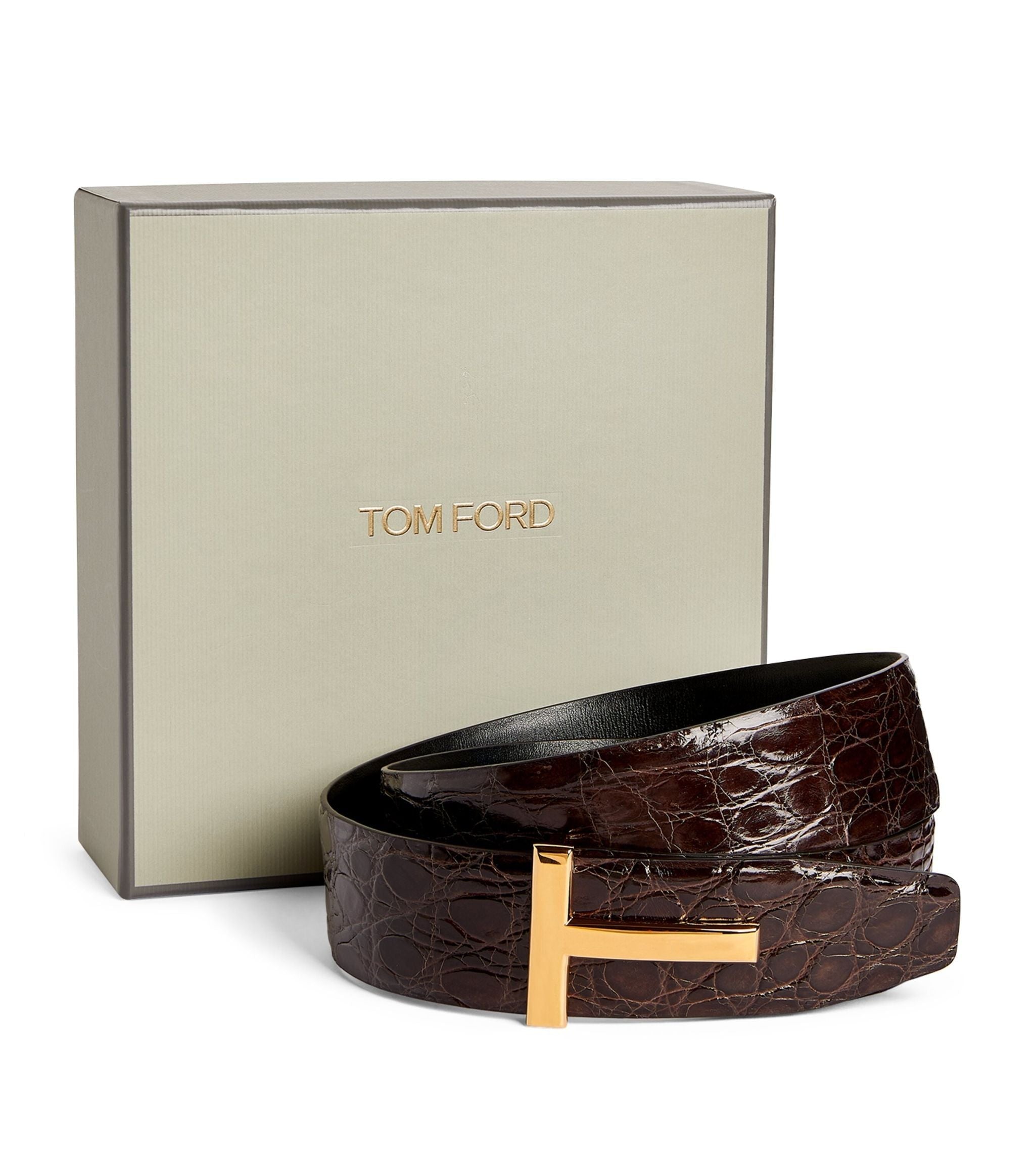 Croc-Embossed Reversible Belt