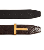 Croc-Embossed Reversible Belt