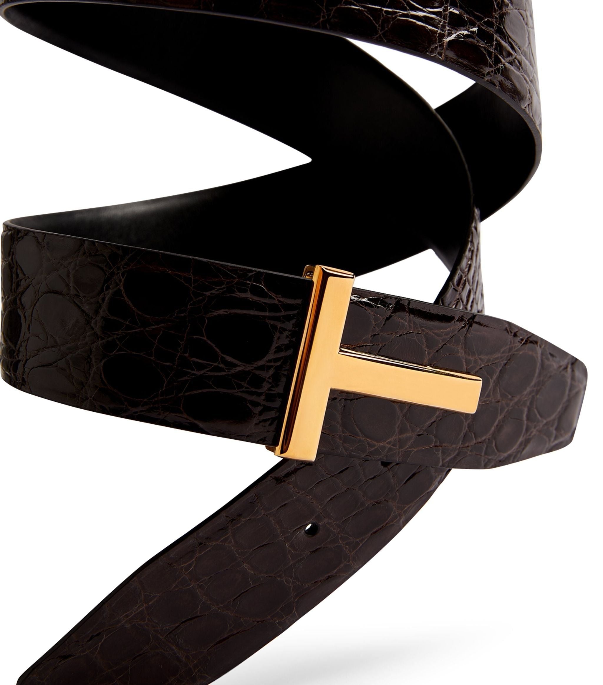 Croc-Embossed Reversible Belt