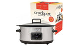 Crockpot Sizzle &amp;amp; Stew 6.5L Induction Slow Cooker - Silver