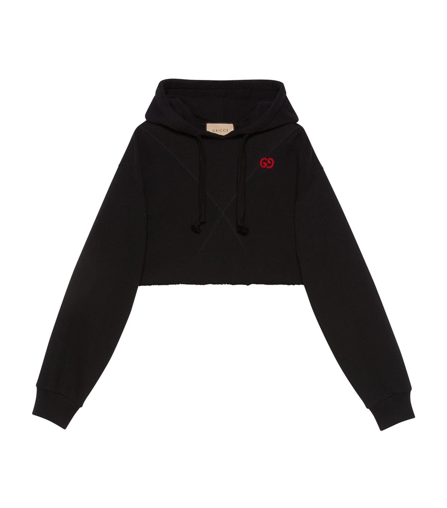 Cropped Graphic Hoodie