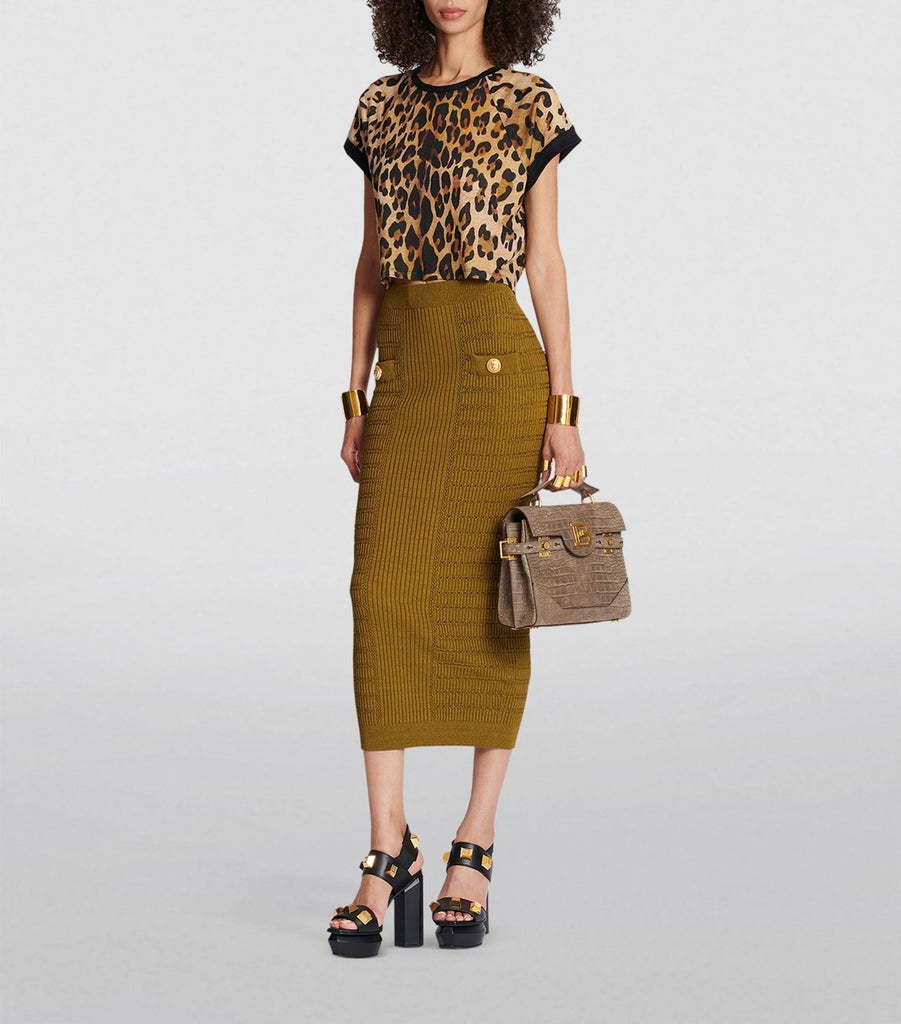 Cropped Leopard Print T-Shirt