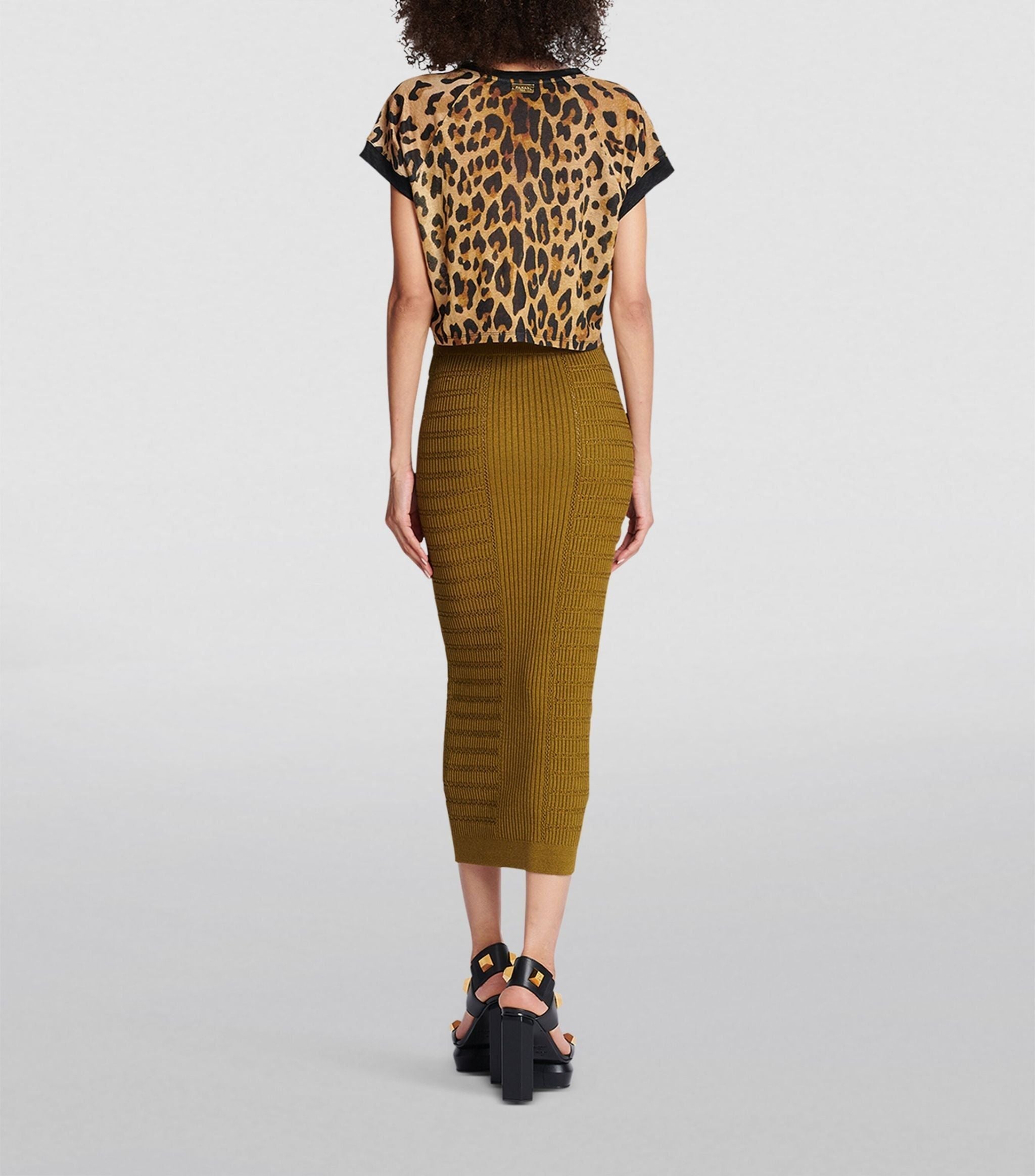 Cropped Leopard Print T-Shirt