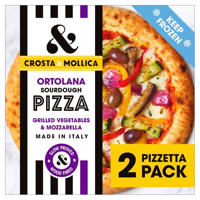 Crosta &amp;amp; Mollica Ortolana Pizzetta 2 Mini Sourdough Pizzas   2 x 276g