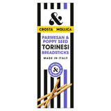 Crosta &amp;amp; Mollica Torinesi Parmesan &amp;amp; Poppy Seed Breadsticks   120g