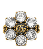 Crystal Double G Ring