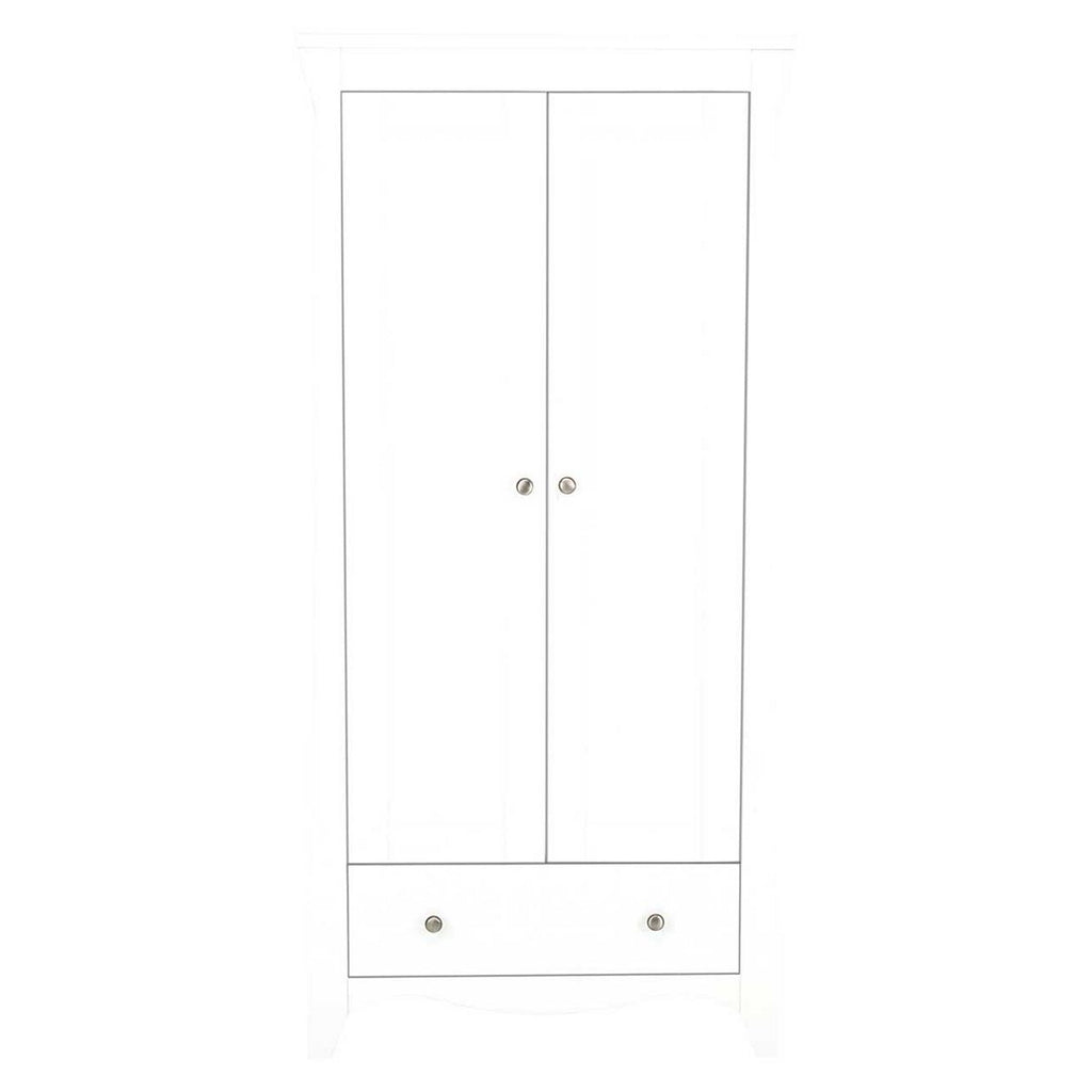 CuddleCo Clara 2 Door Double Wardrobe White