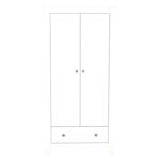 CuddleCo Clara 2 Door Double Wardrobe White