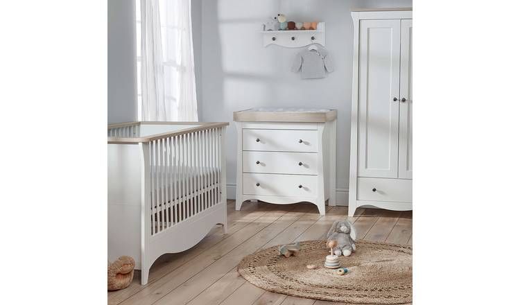 Cuddleco Clara 3 Piece Nursery Furniture Set - Ash &amp;amp; White