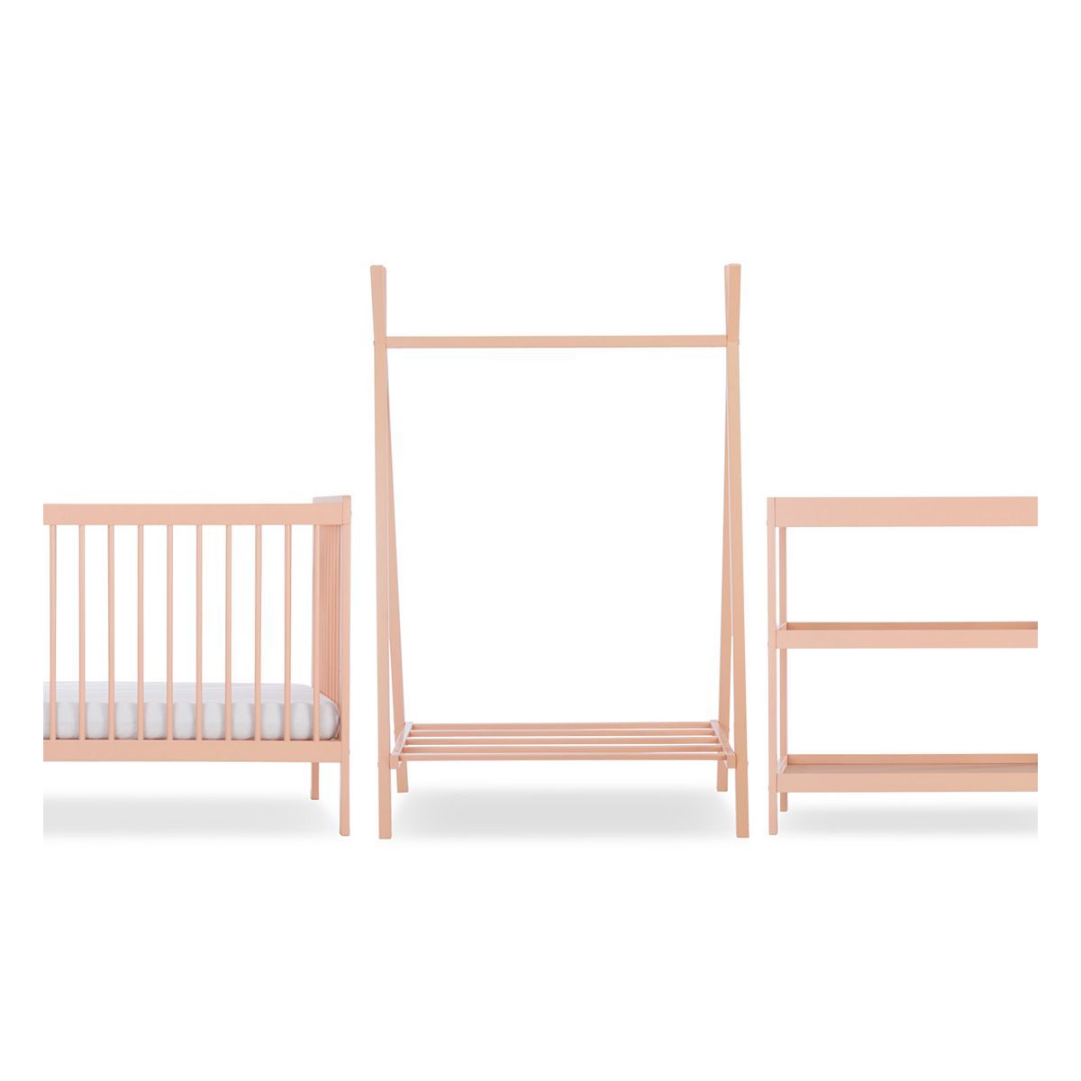 CuddleCo Nola 3 Piece Nursery Furniture Set - Soft Blush Blue