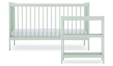 Cuddleco Nola Cot Bed and Changing Unit Nursery Set - Sage