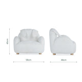 CuddleCo Etta Bunny kids chair in boucle off white (British brand)