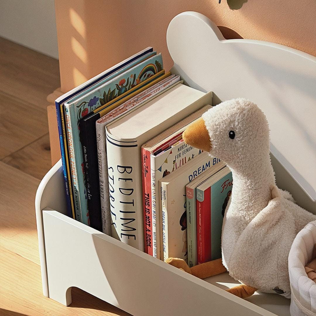 CuddleCo bear book storage in Pebble, imported from the UK