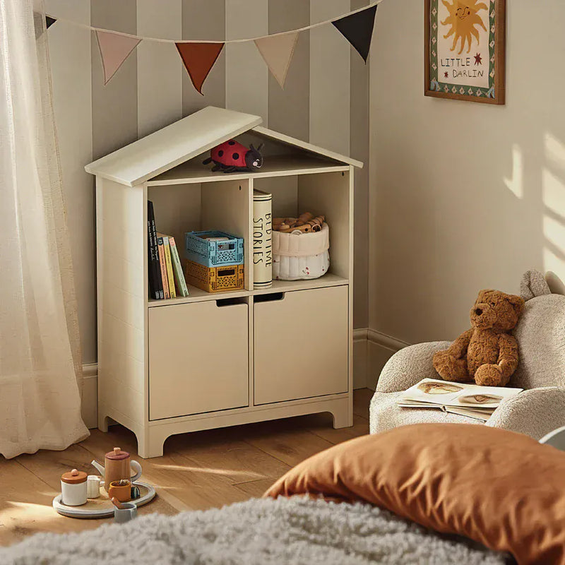 CuddleCo Play House Bookcase in Pebble, UK version