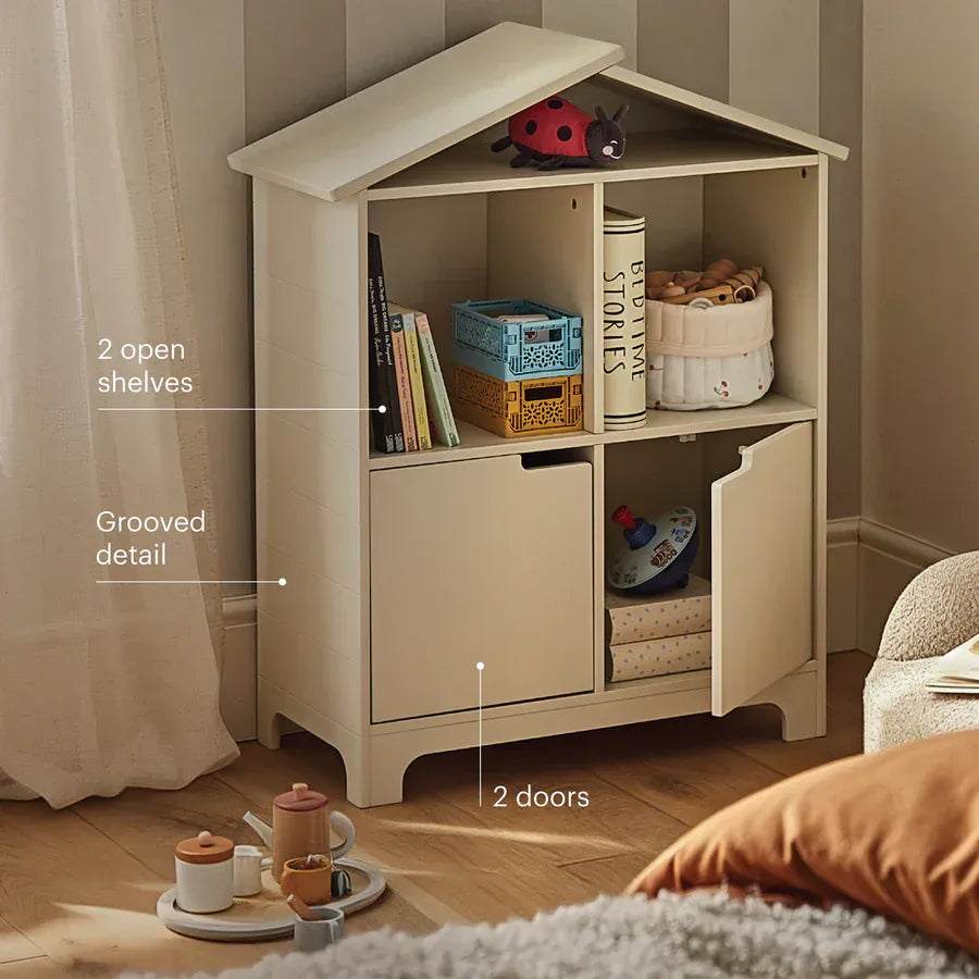 CuddleCo Play House Bookcase in Pebble, UK version
