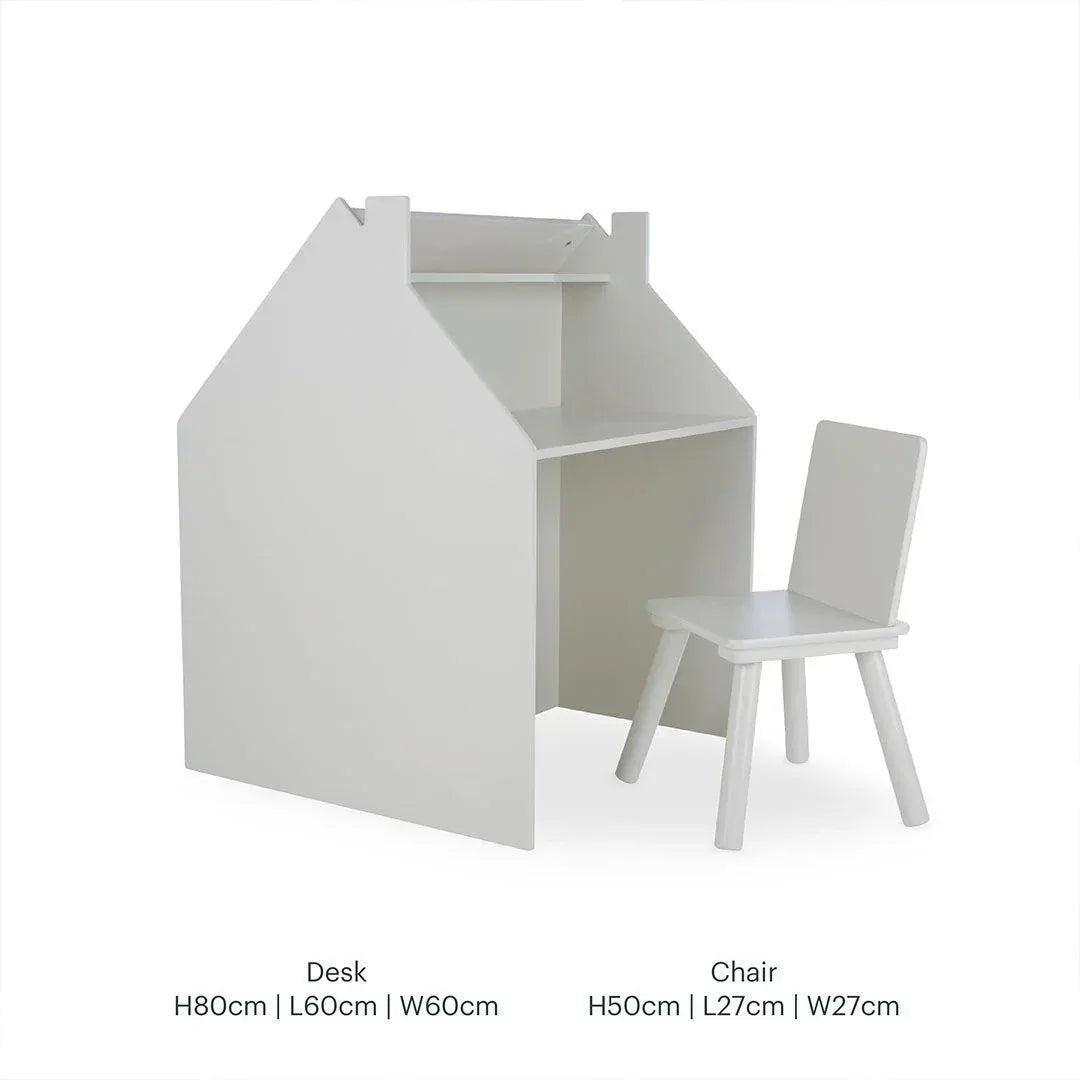 CuddleCo Play House kids desk and chalkboard easel, Pebble (British brand)